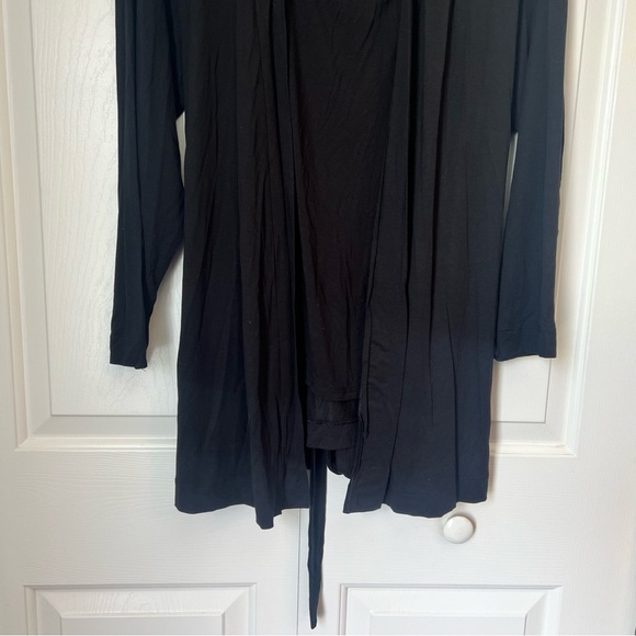 Gap Maternity Black Pajama Set Cami Robe Pants Size Large Modal Soft - Picture 2 of 11